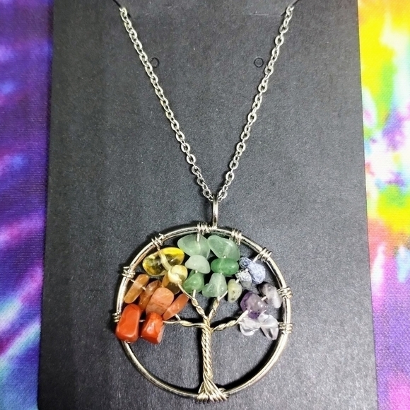 HANDMADE Chakra Healing Tree of Life Necklace - Picture 2 of 4